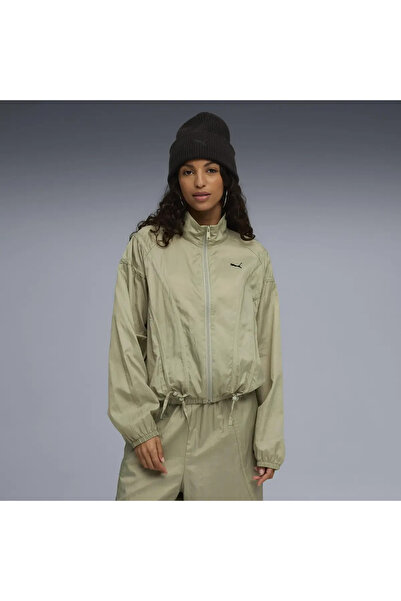 Puma DARE TO Jacket Haki Kadın Fermuarlı Ceket