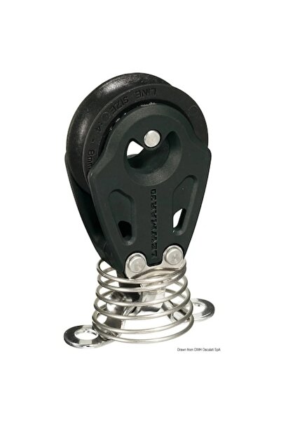 OSCULATI Scripete simplu Lewmar, negru cu arc, diametru 30 mm, sarcină maximă...