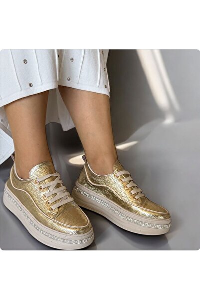 TTopuk MAPLE KADIN TAŞLI TABAN DETAYLI BAĞCIKLI SNEKAR