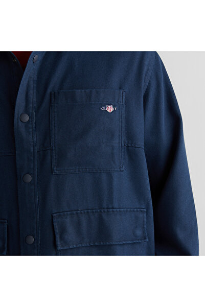 Gant Erkek Lacivert Oversize Fit Gömlek