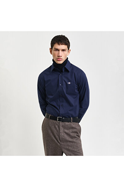 Gant Erkek Lacivert Slim Fit Gömlek