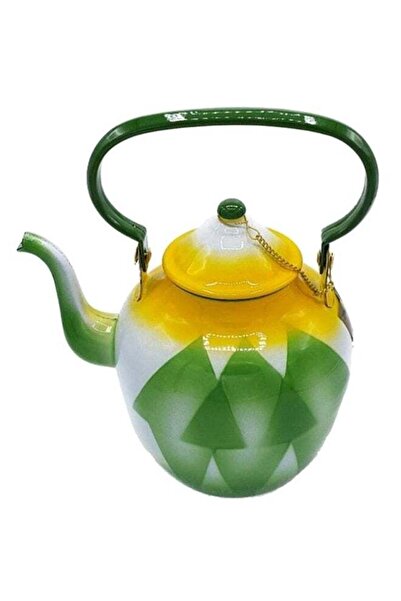 Generic إبريق شاي الجبر التقليدي أبيض/أخضر/أصفر 16 سم
