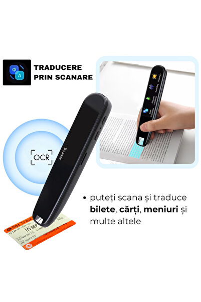OEM Smart Translate Pen, LED Screen, Wi-Fi, Bluetooth, Touch Screen, Translation in 142 Languages, Black