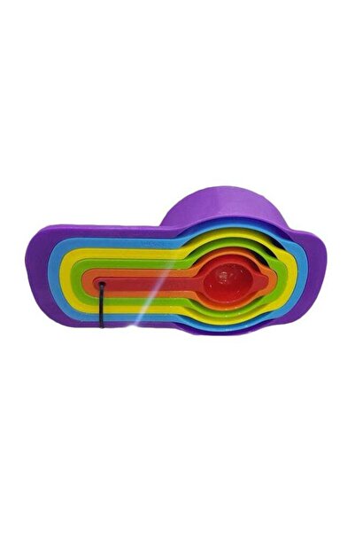 Generic أداة قياس 3 أكواب و4 ملاعق متعددة الألوان 10 سنتيمتر