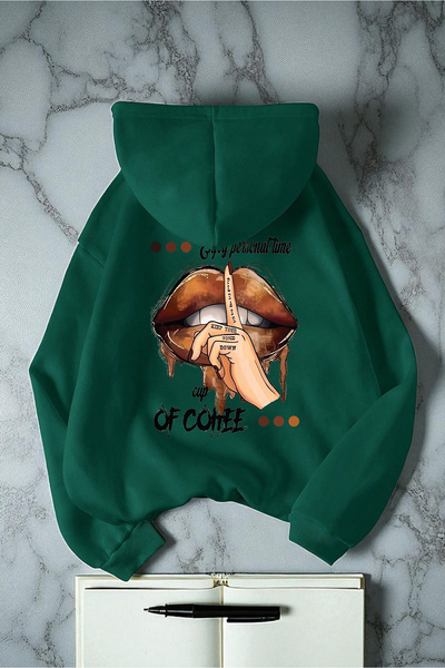 uyguntarz Enjoy Personel Time Printed Oversize Sweatshirt