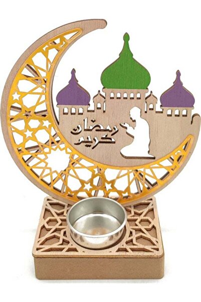 Generic Candle Holders - Crescent of Ramadan Multicolour 25cm