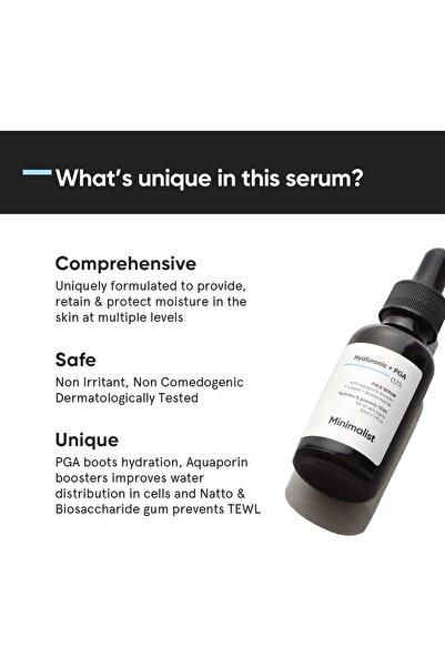 Minimalist 2% Hyaluronic Acid Serum for Intense Hydration, Glow & Fine Lines | 30 ml