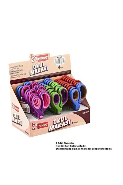 Mikro KS1145 YUVARLAK UÇ OKUL MAKASI - TEKLİ