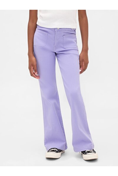 GAP Kız Çocuk Lila High Rise '70s Flare Jean Pantolon