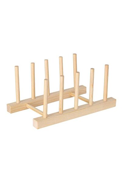 Generic رف أطباق خشبي متعدد الأغراض، بيج، 21×12×10 سم