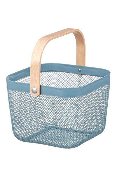 IKEA RISATORP Vegetable Basket Blue/Beige 25x26x18cm