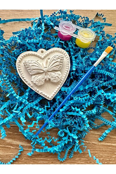 BalibeeCandle Kalpli Kelebek Taş Boyama Seti/Boya +Fırça/Çocuklar İçin Eğitici Aktivite