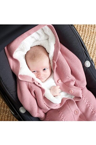 NOPPIES Pink knitted sleeping bag Narni 80 cm