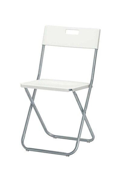 Generic كرسي قابل للطي أبيض 41×45 سم