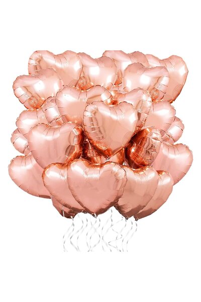 OEM Baloane folie în formă de inimă, 46 cm, ROZ, set de 25 bucăți