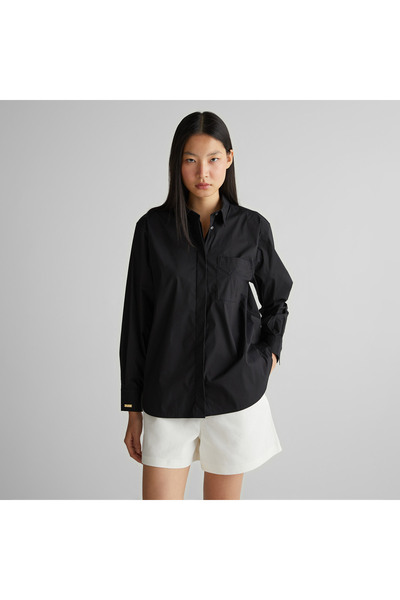 Gant Kadın Siyah Klasik Yaka Gömlek