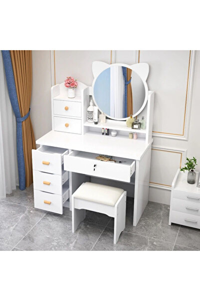 sharpdo خزانة ملابس منزلية لغرفة النوم مع مرآة مكياج LED وخزانة تخزين متعددة الأدراج مع مقعد خلع الملابس