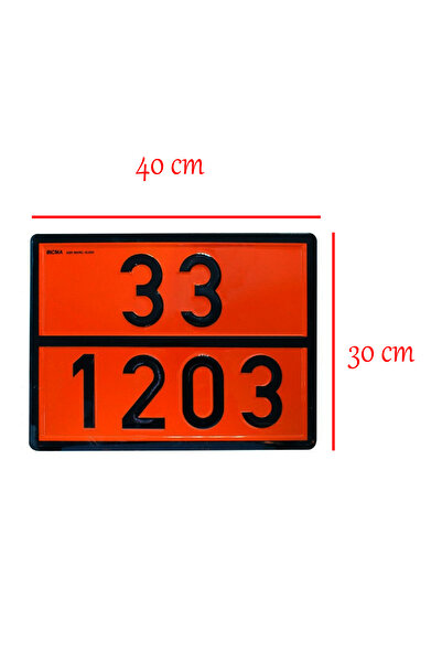 Badem10 Metal 40X30 cm Sheet (1 Piece) 33-1203 Fuel Oil Dangerous Goods Transportation Gasoline Motorin Oil