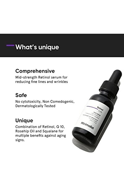 Minimalist Retinol 0.6% Mid-Strength Anti Aging Face Serum For Men & Women