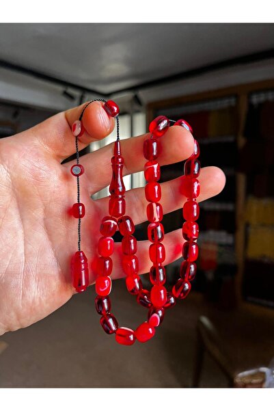 TTS TÜRK TESBİH SANATI Capsula de agățătură de culoare chihlimbar de foc