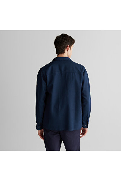 Gant Erkek Lacivert Oversize Fit Gömlek