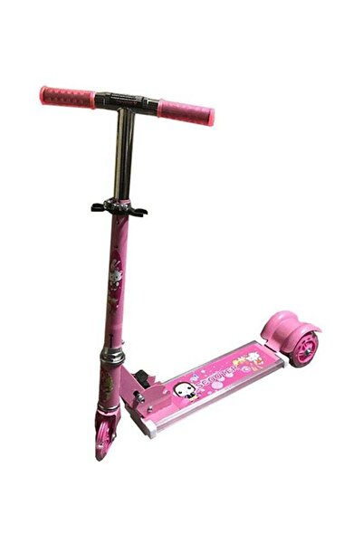 Generic سكوتر ركل ثلاثي العجلات قابل للطي والتعديل مع مقابض مريحة