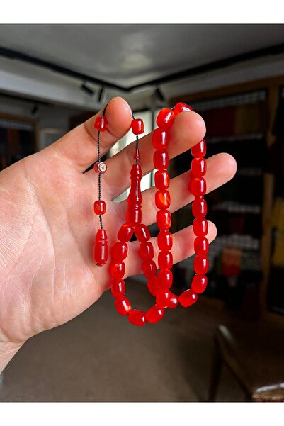 TTS TÜRK TESBİH SANATI Capsula de agățătură de culoare chihlimbar de foc