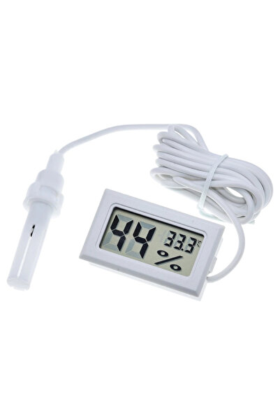 OEM Termometru si higrometru digital, cu un senzor cu cablu, alb, cu sonda