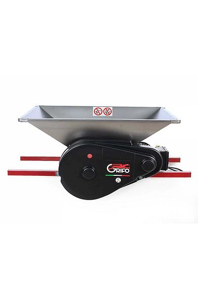 Grifo Large Stainless Steel Electric Grape Crusher – Hopper 950×600 mm, Nylon Rollers 280 mm, 1500kg/hour