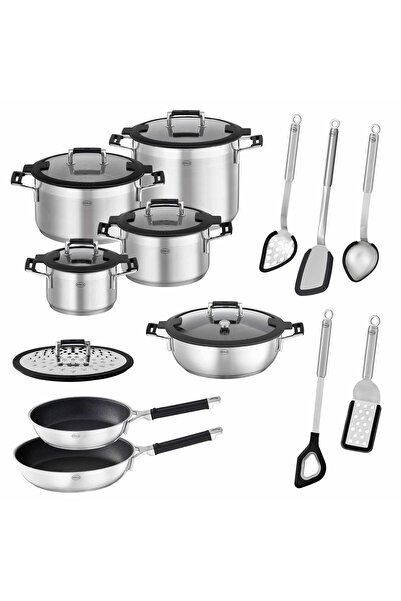 rösle Set de vase și tacâmuri profesionale, oțel inoxidabil, 13 piese, Rosle,...