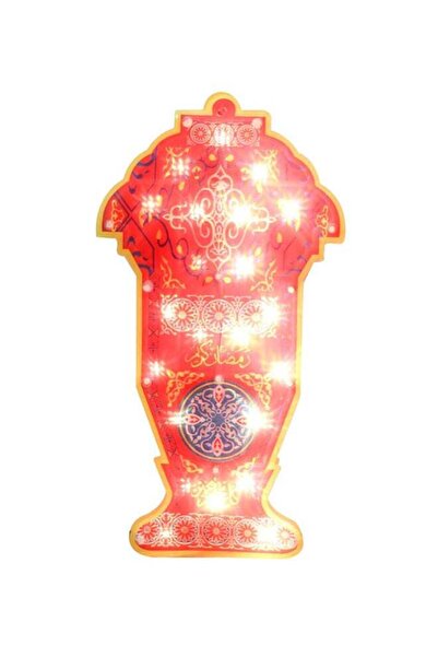 Generic فانوس رمضان مزخرف أحمر 19-35 سم