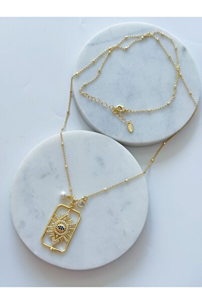 CHARMLUCKY Special Series Eye-Pearl Charm Long Necklace