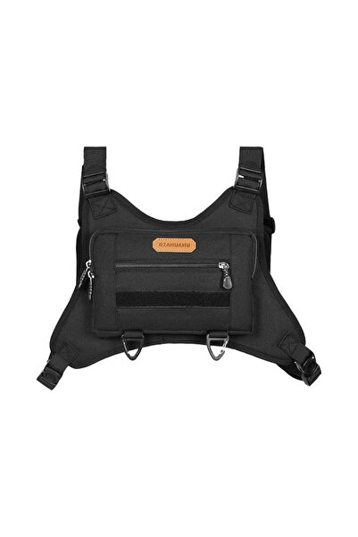 Streak Motosiklet Kurye Motorcu Çantası Göğüs Yelek Çok Bölmeli Çanta Geniş Hacimli