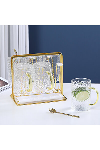 sharpdo Glass Cup Set Nordic Luxury Cup Set Coffee Joice Cup Heat-Resistan