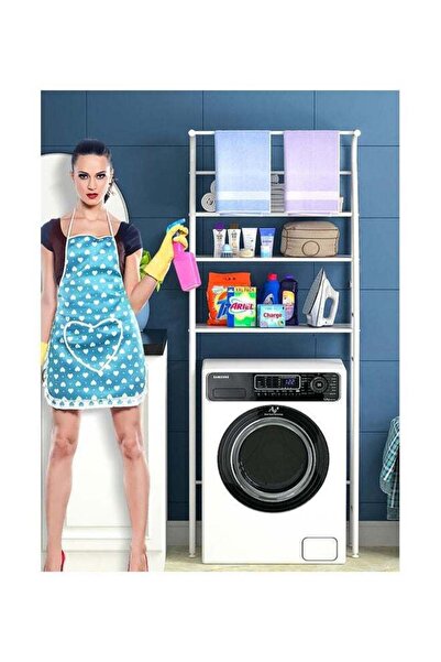 Generic 3 Shelf Toilet Storage Rack White 175 X 47 X 25cm