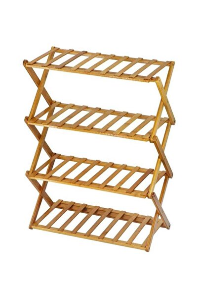 Generic Multi-Tier Foldable Wooden Shoe Rack Brown
