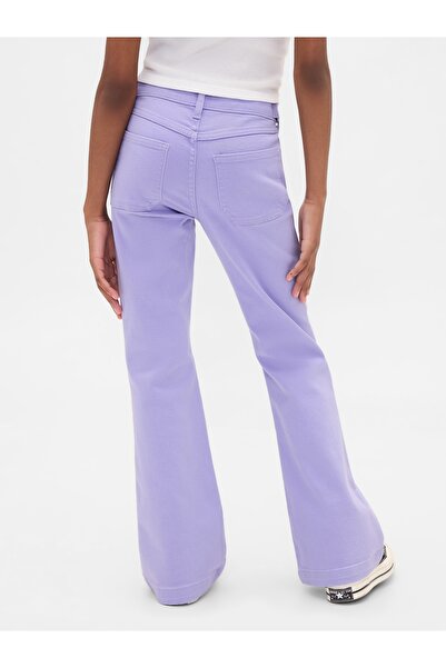 GAP Kız Çocuk Lila High Rise '70s Flare Jean Pantolon
