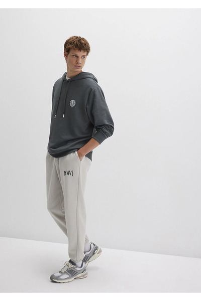 Mavi Logo Printed Gray Sweatpants Loose / Regular Waist / Elastic Leg 0010207-70074
