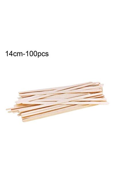 Generic 100-Piece Disposable Wood Coffee Stir Stick Beige 14cm