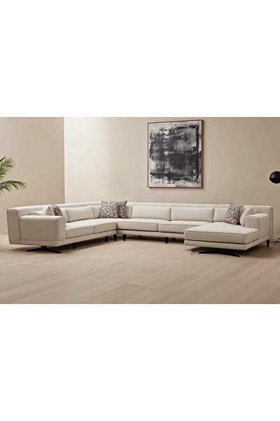 Vivense JİVAGO LARGE KÖŞE KOLTUK, KREM, SAĞ KÖŞE