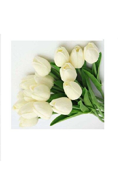sharpdo Artificial Decorative Flower White/Green 34centimeter