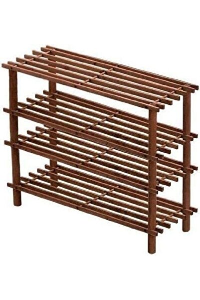 Generic 4-Tier Wooden Shoe Rack Brown 74x30x110cm