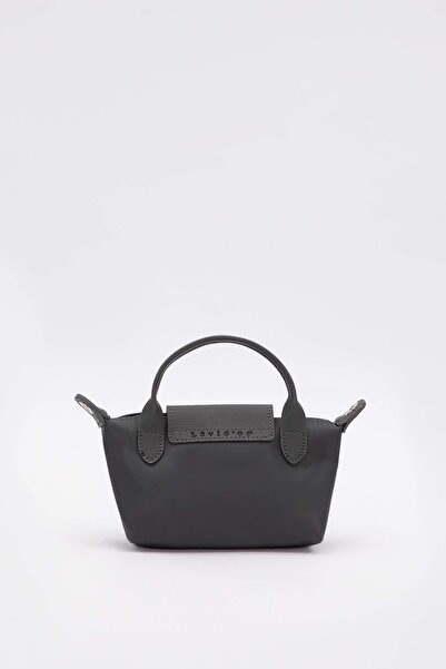 Levidor Gray Mini Size Leather Cover Detailed Handbag