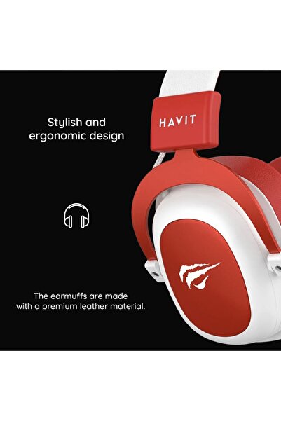 Havit Căști de gaming pentru PS4/PS5/XBOX, cu microfon, cablu de 2 m, 53 mm, mufă jack de 3,5 mm, H2002d, violet