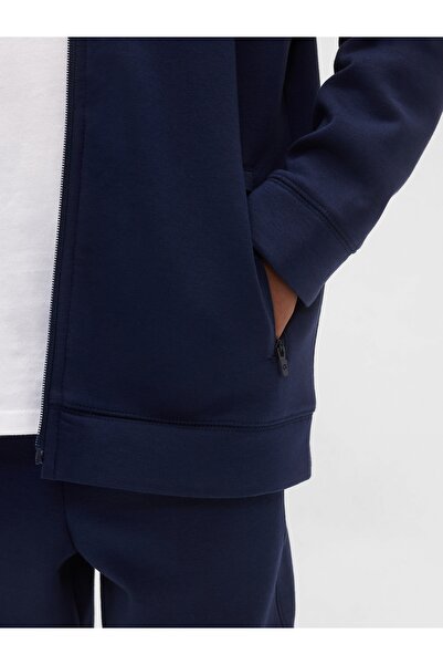 GAP Erkek Çocuk Lacivert GapFit Tech Hızlı Kuruyan Fermuarlı Sweatshirt