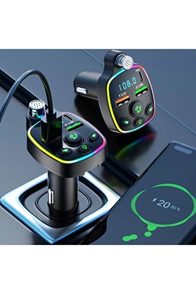 FOXMAG24 Διαμορφωτής FM αυτοκινήτου, Φορτιστής τύπου C/USB 3.1A, microSD, Μικρόφωνο handsfree, Bluetooth, LED, Ένδειξη τάσης