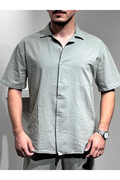 blayn jeans Shirt Pants Men's Linen Suit Oversize Fit