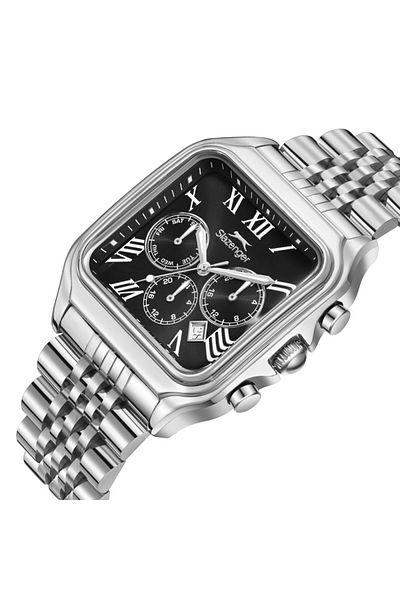 Slazenger Sl.09.2547.2.01 Square Dial Steel Cord Steel Case 10 Atm Water Resistant Metallic Color