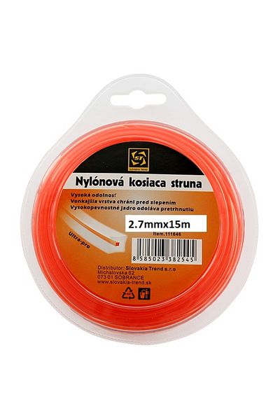 SGTT DualCut trimmer/brush cutter line 2.7 mm, square, length 15m