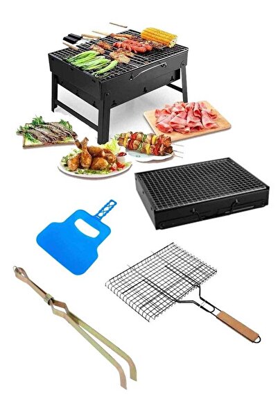 Arma مجموعة شواء كاملة تتكون من شواية حديدية وأسياخ شواء وفتحة تهوية